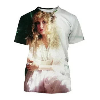 Modes Sievietes Apģērbs Jaunu Rock Sieviešu kārtas Dziedātāja Stevie Nicks 3D Druka, T-krekls Personības Hip Hop Iela Unisex Lielgabarīta