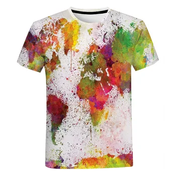 Murmināt kaklasaišu krāsošanas 3D Druka, T-kreklu apdruka Vīriešu Sieviešu Vasaras Modes Gadījuma TShirt Varavīksnes Krāsas Murmināt Atdzist Topi, t-veida Negabarīta T Krekls