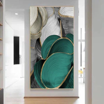 Mūsdienu Audekls Gleznošanai Luksusa Anotācija Lentes Plakātu Izdrukas Sienas Fotogrāfijas Dzīvojamā Istaba Guļamistaba Dekorēšana Zelta Mākslas Cuadros