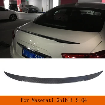 Nekustamā Oglekļa Šķiedras Auto Aizmugures Boot Spoilers Sacīkšu Ārējie Lūpu par Maserati Ghibli S Q4 Sedans 4 Durvis 2014. - 2020. gada Auto Boot Ārējie