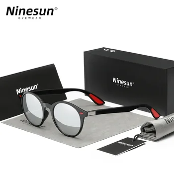 Ninesun TR90 Vintage Vīriešu Polarizētās Saulesbrilles Ovāls Rāmis, Saules brilles Sieviešu Vīriešu Unisex Nakts Redzamības Brilles