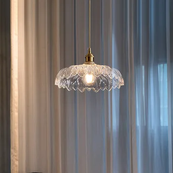 Nordic Light Luksusa Stikla Restorāns Griestu Lampas Retro Misiņa Pusdienu Galda Bar Tējas Istaba Ins Personalizētu Nelielu Kulonu Gaismas