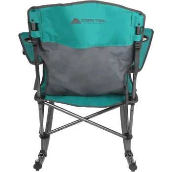 Ozark Taka Salokāms Komfortu Kempings šūpuļkrēsls, Zaļš, 300 lbs Jaudu, Pieaugušo