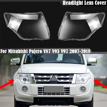 Par Mitsubishi Pajero V87 V93 V972007-2018 Lukturi, Shell Lampcover Priekšējo Vāciņu, Objektīva Organiskā Stikla Aizstāt Oriģināls Abažūrs