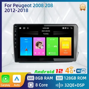 Par Peugeot 2008 208 2012-2018 Auto Radio 10.1