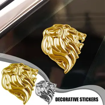 Personalizētas Metāla Lion Head 3D Emblēmu Totem Žetons Jaudas Auto-Stils Tiesības Ķermeņa Sudraba Kreiso Krāsu Simbolu Uzlīmes Kvalitāte Iet