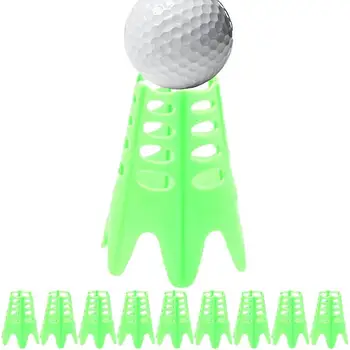 Prakses Golfa Tees 10pcs Portatīvie Mini Tees Golfa Mācību PE Golfa Tees Cuttable Raust Tees Golfa Braukšanas Diapazonu Pagalmā