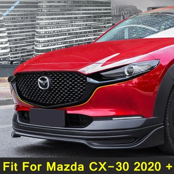 Priekšējais Bamperis Režģi, Gaisa Ieplūdes Režģi Dekoratīvu Lentes Apdari Vāks Mazda CX-30 2020 - 2022 Melns Auto Eksterjera Modificēti Piederumi