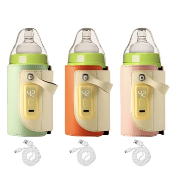 Pārnēsājams Zīdaiņu Piena Pudeli Izolācijas Uzmava USB Uzlādes Piena Pudeli Siltāks Soma Gadījumā, Zīdaiņu Āra Ceļojumu Piederumi