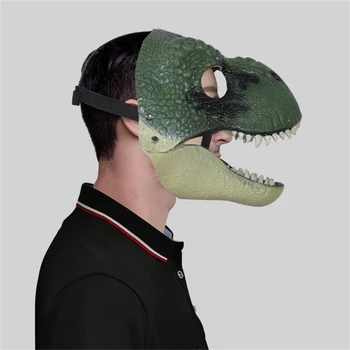 Pārvietojas Žokļa Dinozauru Maska ar Atveri Žokļa Cosplay Dinozauru Saģērbt Maska Dinozaura Galvas Maska, Lateksa Dinozauru Maskas Bērniem