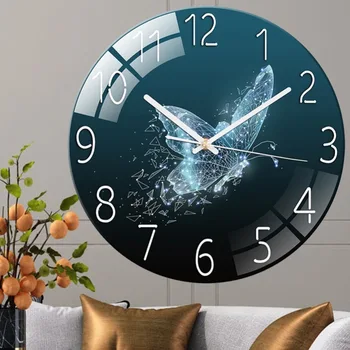 Radošā Eiropas stila pulksteņi dzīvojamā istaba bezmaksas perforētas sienas pulkstenis sadzīves klusums guļamistabā kvarca pulkstenis