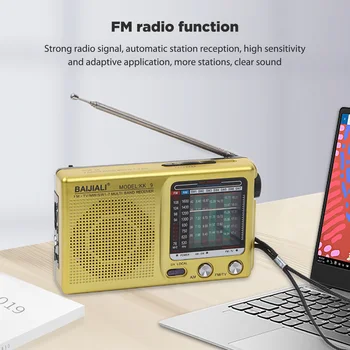 Retro Ārkārtas Laika Radio Full Band Plastmasas Rokas Laika Radio SW AM FM Akumulatora Barošanu Iebūvēts Skaļrunis