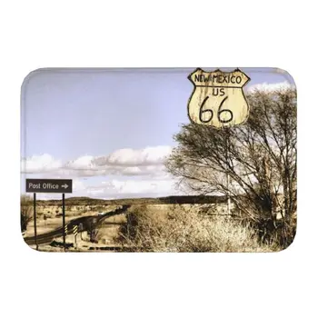 Route 66 87049 New Mexico ~ San Fidels Doormat Neslīdoša Virtuves, Vannas Istabas Paklājiņš, Guļamistaba, Balkons, Grīdas, Durvis Ieejas Paklājs, Paklājs