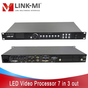 SAITE-MI 7, 3 no LED Video Procesors, kas Atbalsta Vairākas Signāla Ieejas DVI+HDMI+VGA+CVBS Bezšuvju LED pilnu krāsu video procesors