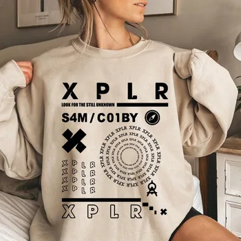Sam un Colby XPLR pelēkā vārna Sieviešu Vīriešu Modes Krekls Rudens Ziemas Gadījuma garām Piedurknēm Krekls