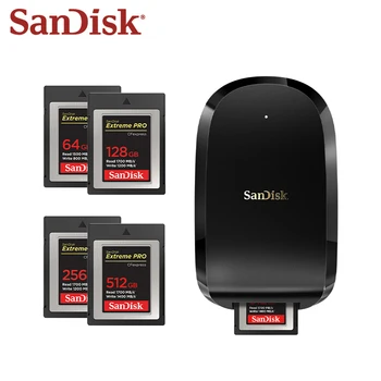 SanDisk Extreme PRO CFexpress B Tipa atmiņas Kartes un lasītāji 64GB, 128GB un 256 gb 512 GB Atmiņas 4K Video Ātruma 1700mb/s CFe Karti Kameras
