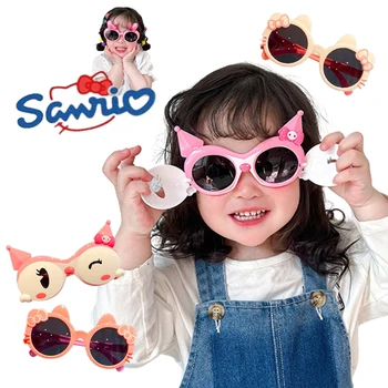 Sanrio Hello Kitty Saulesbrilles Karikatūra Anime Toņos Bērnu Kārtu Polarizētas Saules Brilles Bērnu Ārā, UV Aizsardzības Brilles Dāvanas