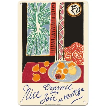 Seni Mierīgi Pacifica Bagus, Prancis-Travail Et Joie (Kerja dan Kegembiraan)-Granātas Morte Alam (Masih Hidup Mendominasi)-Vintage