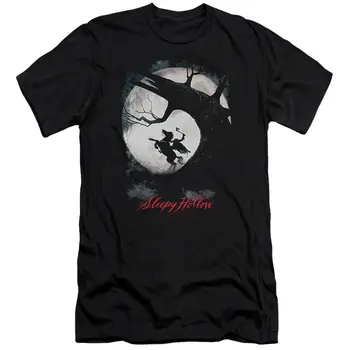 Sleepy Hollow Pārdabisks Šausmu Filma Tim Burton Plakātu Pieaugušo Slim T-Krekls, T-Veida
