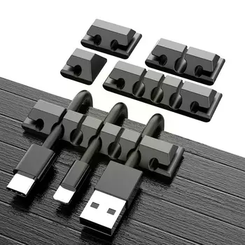 Smart USB Kabeli Organizators Klipus Elastīgu Darbvirsmas Kārtīgs Vadības Vadu Vadu Turētājs, USB, Austiņas, Tīkla Tastatūras Vads A0N8