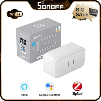 SONOFF S40 Lite Zigbee Smart Plug 15A MUMS/ JP Smart Ligzda Bezvadu Tālvadības pults Darbojas ar Alexa, Google Home eWeLink APP
