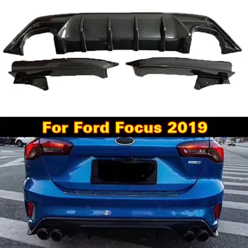 Spilgti Melna Aizmugurējā Bufera Lūpu Difuzoru Spoilers Par 2019 Ford Focus ST-Line Hečbeks Un 4-Durvju