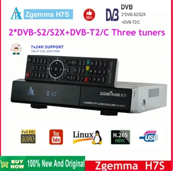 Sākotnējā 4K UHD Linux Mīkla 2 Zgemma H7S 2xDVB-S2X+DVB-T2/C HEVC H. 265 trīs uztvērēji, Digitālie Dekoderi Receptoru satelīta uztvērējs