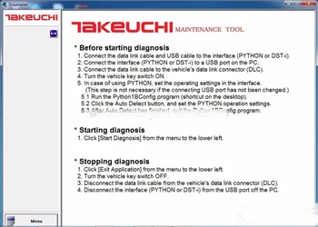 Takeuchi Diagmaster Dzinēja Pakalpojumu Rīks 4.1.0