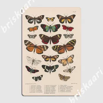 Tauriņi Lepidoptera Exotica Metāla Plāksne, Plakāts Plāksnes Kluba Bāra Dizaina Sienas Sienas Skārda Parakstīt Plakātu