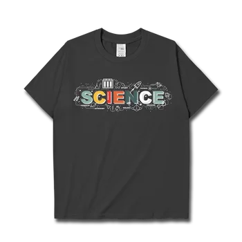 Temats Par Zinātni Kultūras kokvilnas īsām piedurknēm T-krekls mens casual Zemāko krekls pusi piedurknēm hip pop tee streetwear topi