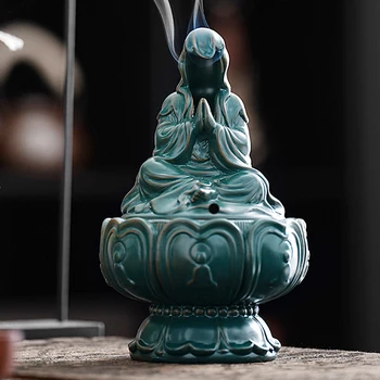 Tējas Ceremonija Studiju Keramikas Amatniecība Iekštelpu Izrotāšanai Zen Bezveidīgs Guanyin Plāksnes Vīraks Degļu Sadzīves Sandalkoka Akvilārijas