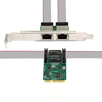 Tīkla Kartes Mini PCI-E, LAI 2port Tīkla Karte 1000Mbps Gigabit Ethernet 10/100/1000M RJ45 LAN Tīkla Adapteri Datoru, DATORA