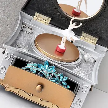 Unikālo Dzimšanas Dienā, Mūzikas Kaste Suvenīru Rotējošo Music Box Puses Izliekts Retro Stilā Pagriežot Balerīna, Music Box Ziemassvētku Dāvanu