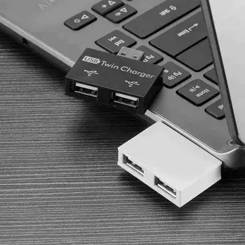 USB 1/2 Uzlādes Datu Saskarne Sadalītāja Mobilo Un Portatīvo datoru Lādēšanas Aksesuāri Dual Port USB Strāvas Extender OTG Vadītājs