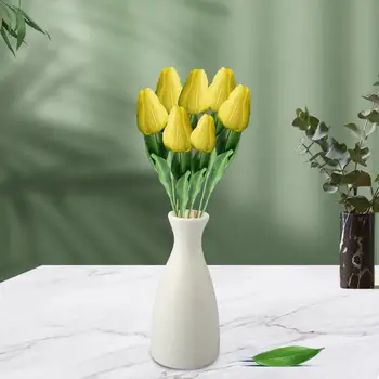 Viltus Tulpes Mājas Dekori Nekustamā Touch Multicolor Mākslīgā Tulpju Ziedus, Mājas Apdares Biroja Galda Kāzu Samts