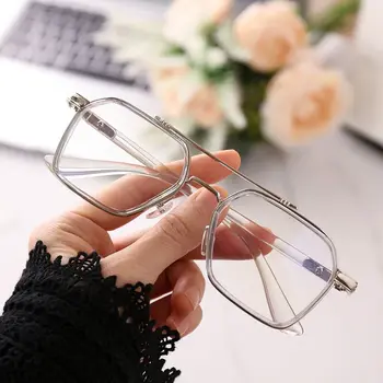 Vintage Datoru Klases Brilles, kas Dubulto kadru Daudzstūris Retro Plakans Spogulis Brilles Brilles Anti Zilā Gaisma Lasīšanas Brilles