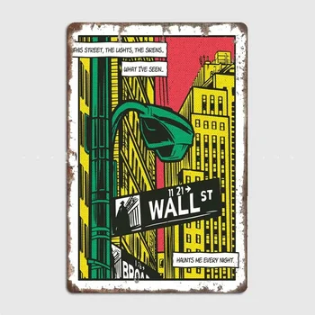 Wallstreet Komiksu Pop Art Vintage Plāksne Pazīmes, kas Raksturo Klasisko Akciju Tirgus Vēstures Citātus--Ir Akciju Entuziastiem