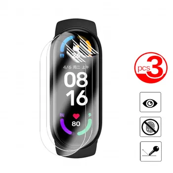 Xiomi MI grupa 7 Ekrāna Aizsargi 3PCS Želeja Filmas Xiaomi Mi band7 Miband7 NFC Aproce Hidrogelu Filmas Piederumi, kas Nav no Stikla