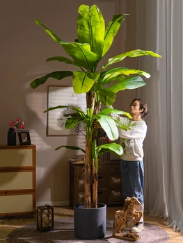 XK Lielu Mākslīgo Liels Atstāj Banānu Koku, Dekoratīvo Bionisko Zaļo Augu Iekštelpu Rotājumi