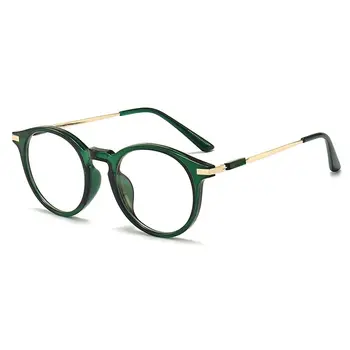 Zaļā Apaļā Rāmja Lasīšanas Brilles Sievietēm, Vīriešiem Universālā Pilna Kadra Anti Zilā Gaisma Brilles Lasīšanas Brilles Presbyopic