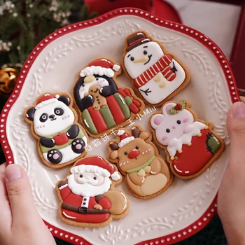 Ziemassvētku Cookie Pelējuma Pingvīns Panda Cookie Cookie Kuteris Zīmogi Matējums Cukura Sīkdatnes Pelējuma Cepumu Pelējuma Ziemassvētki Cepšanas Veidnes Cepšanai