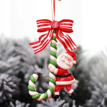 Ziemassvētku Eglīte Karājas Santa Claus, Sniegavīrs Candy Niedru Lelle Koka Kulons Jaunais Gads Puse Dekori Tapsējuma Ziemassvētku Rotājumi