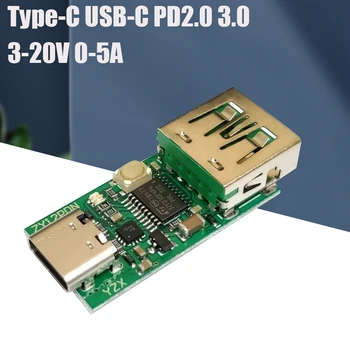 ZY12PDN USB-C PD2.0/3.0 DC Pārveidotājs, Strāvas Modulis Mānekļi Ātrās Uzlādes Izraisīt Aptauja Aptaujas Detector Tester Ar Usbport