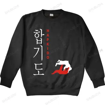 zīmola kokvilnas sporta krekls Hapkido korejiešu Cīņas Mākslas Kaujas Apmācības korejas Cīnītājs Mākslas Klasika jaunā pavasara garām piedurknēm pelēkā vārna