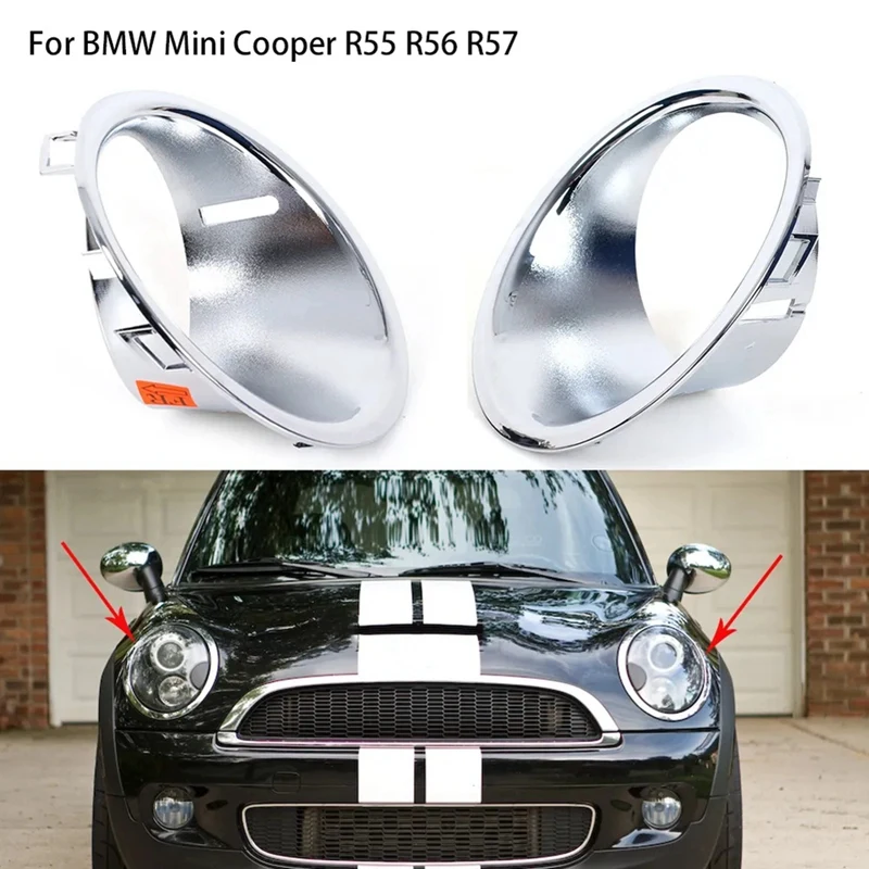 51112753661 51112753662 Priekšējie Miglas Lukturi Sānu Gredzens Aptver Miglas Lukturi Apšuvuma Vāka Apšuvuma Automašīnas BMW Minicooper R55 R56 R57