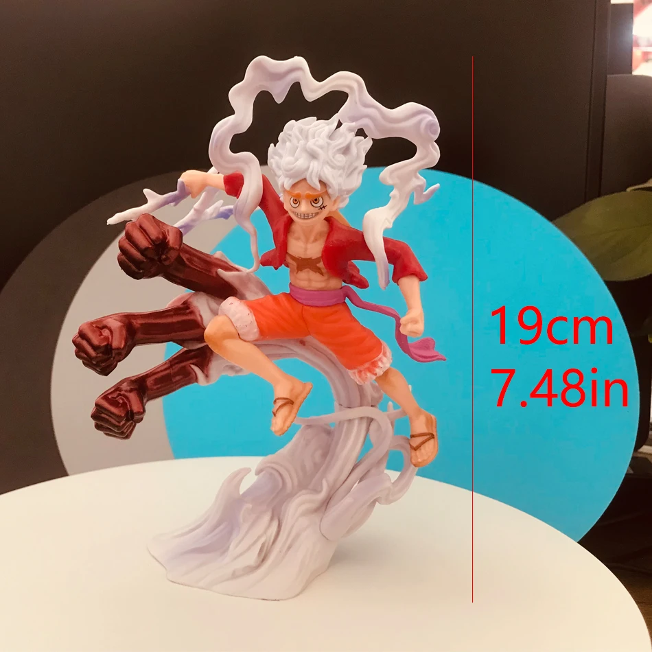 19CM Anime Viens Gabals Luffy RĪKU 5 Statuetes Nika Saules Dievs Darbības Rādītāji Kolekcionējamus PVC Modeļu Lelle, Rotaļlietas, Bērnu Dzimšanas dienas Dāvana