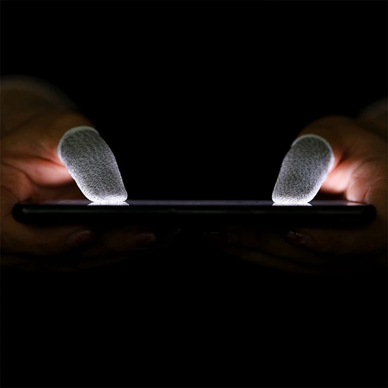 18-Pin Oglekļa Šķiedras Pirkstu Uzmavas PUBG Mobilās Spēles Sazinieties ar Pirkstu Ekrāna Piedurknēm Baltā krāsā(36 Gab.)
