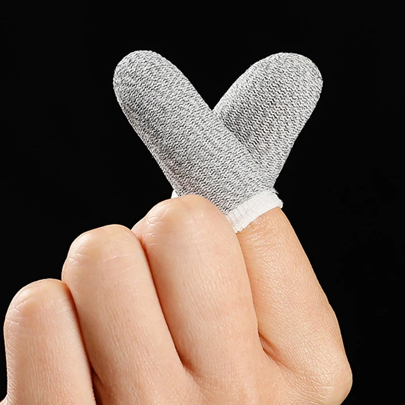 18-Pin Oglekļa Šķiedras Pirkstu Uzmavas PUBG Mobilās Spēles Sazinieties ar Pirkstu Ekrāna Piedurknēm Baltā krāsā(36 Gab.)