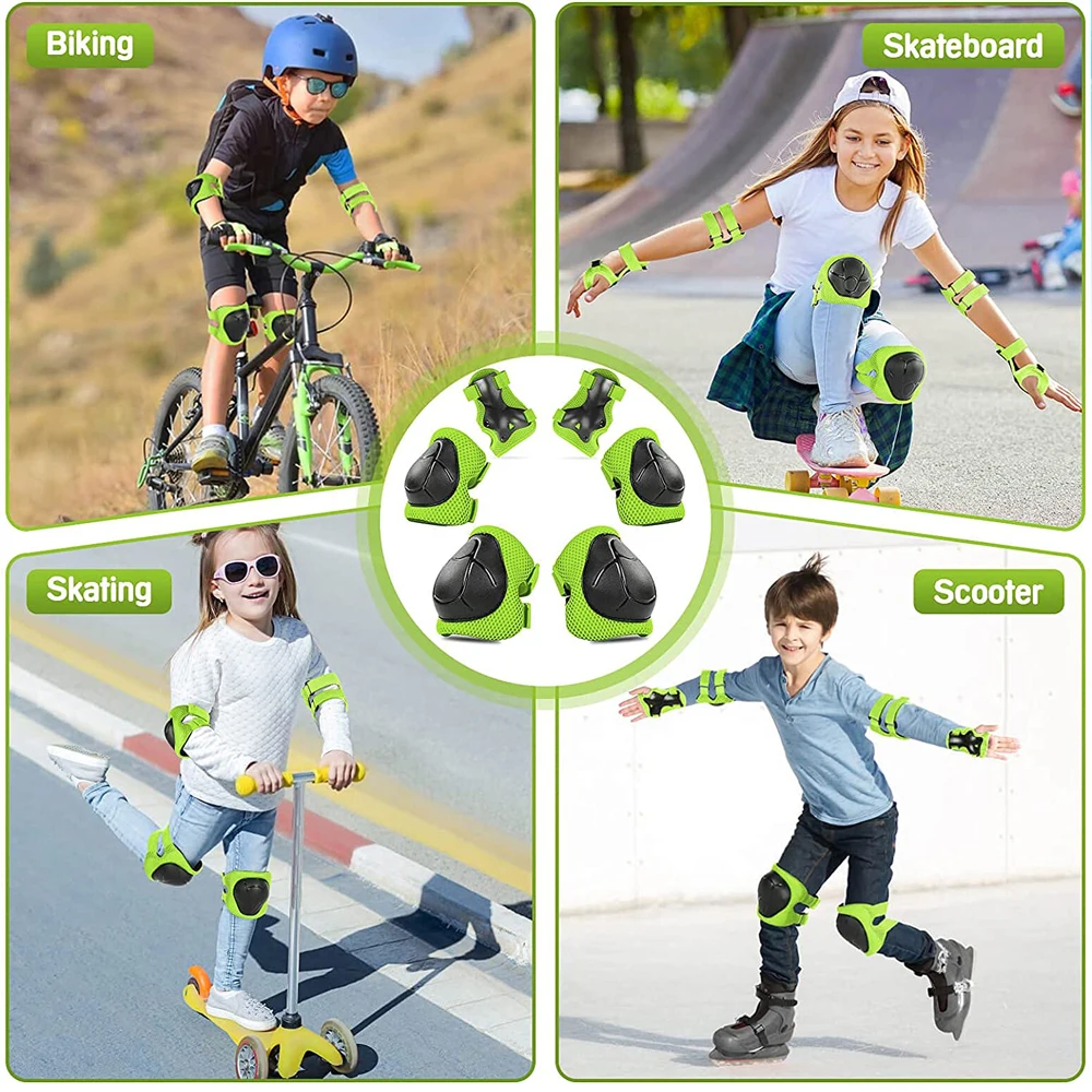 Ceļu un Elkoņu aizsargi Rokas Sargi 3 in 1 Bērnu Aizsardzības Rīku Komplekts BMX Inline skrituļslidošana Velosipēdu Rollerblading Jāšanas Sports