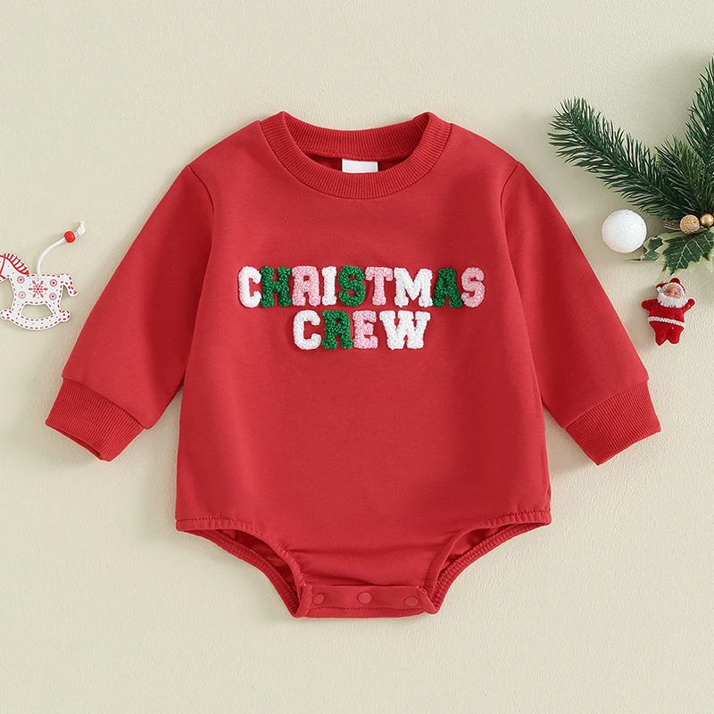 Ziemassvētku Mazulis, Zēns, Meitene Drēbes Priecīgus Ziemassvētkus Sporta Krekls Romper Lielgabarīta Garām Piedurknēm Bodysuit Santa Bērnu Apģērbs
